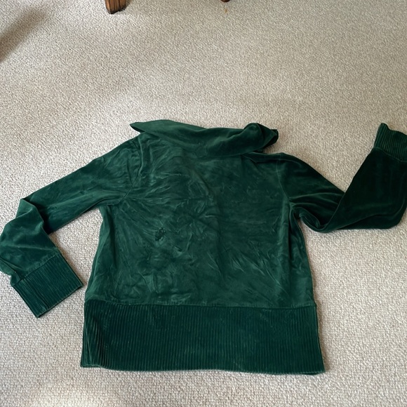 Vintage Holiday Green Jones New York Forest Green Velour Jacket like NEW - Picture 4 of 8